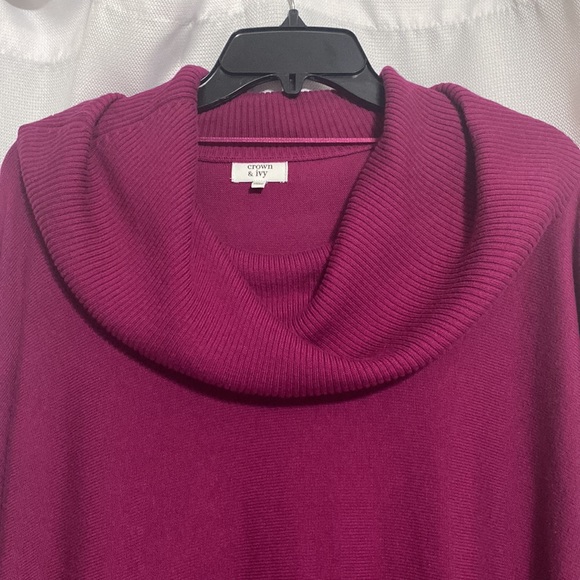Crown & Ivy Cowl Neck Sweater Size L - Picture 2 of 9